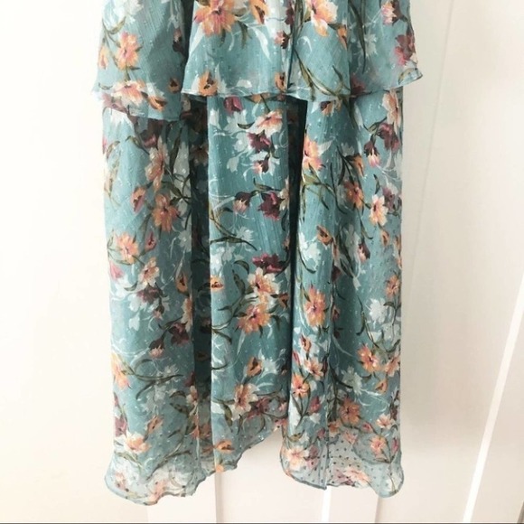 WALTER BAKER Lala Baby Blue Floral Midi Dress Sz Small NEW - Picture 11 of 15